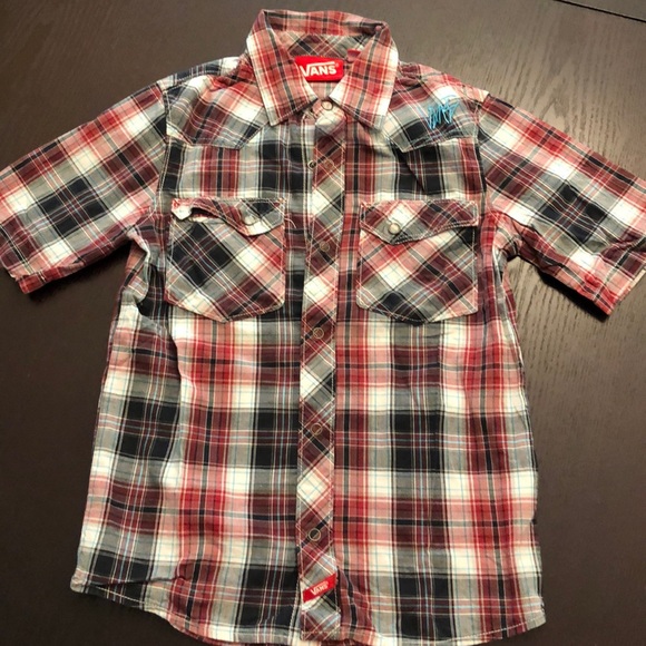 Vans Other - Like new Vans Plaid Boys Shirt Size Small